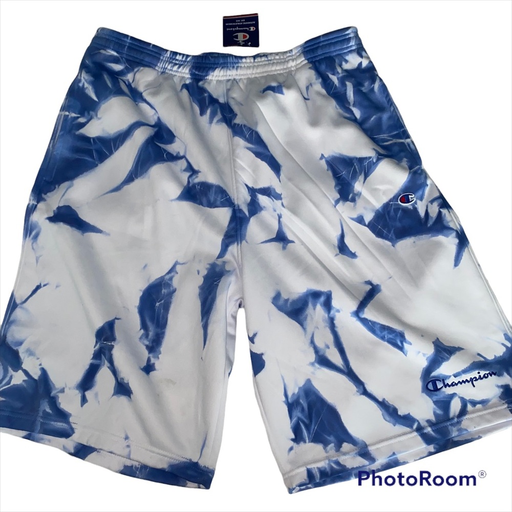 Champion tie dyed sweat shorts with pockets
